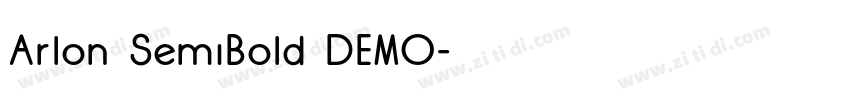 Arlon SemiBold DEMO字体转换